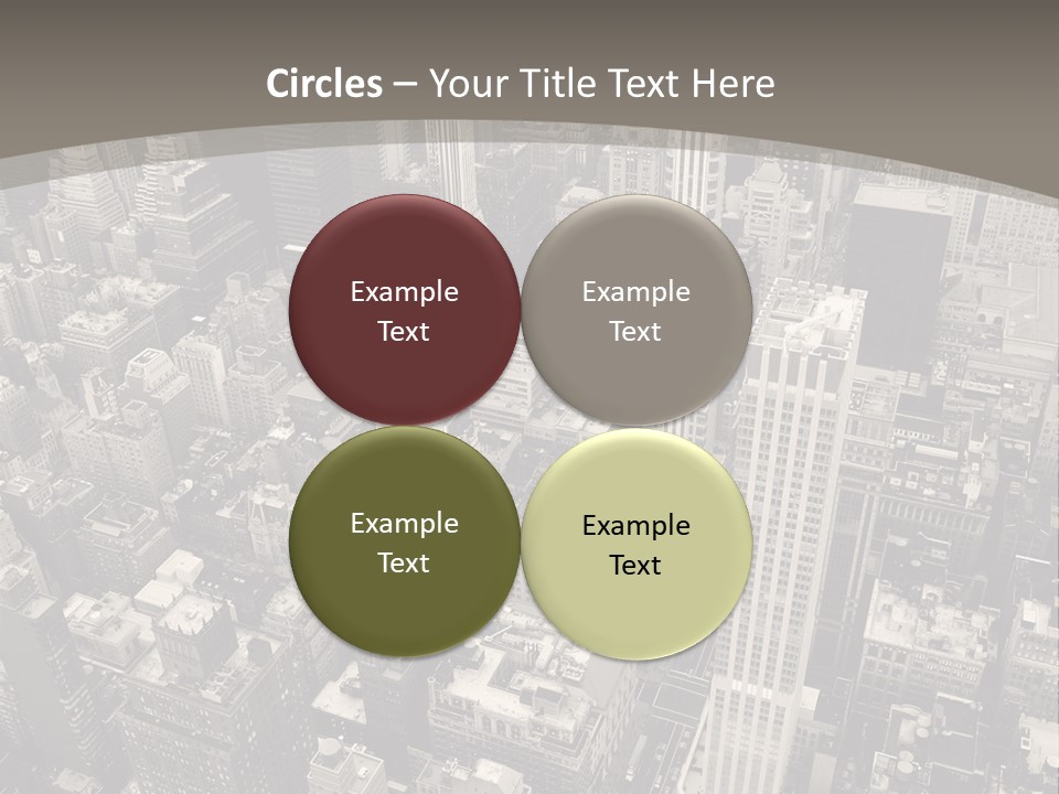 An Aerial View Of A City In Black And White PowerPoint Template