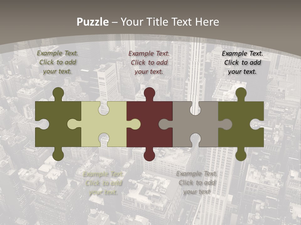 An Aerial View Of A City In Black And White PowerPoint Template