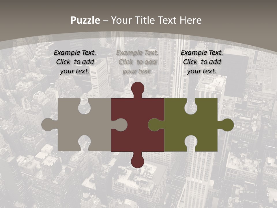 An Aerial View Of A City In Black And White PowerPoint Template