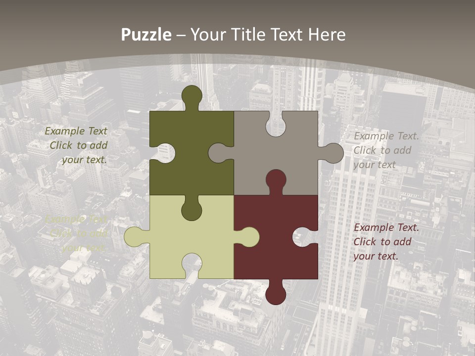 An Aerial View Of A City In Black And White PowerPoint Template