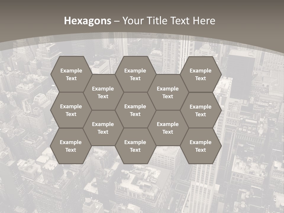 An Aerial View Of A City In Black And White PowerPoint Template