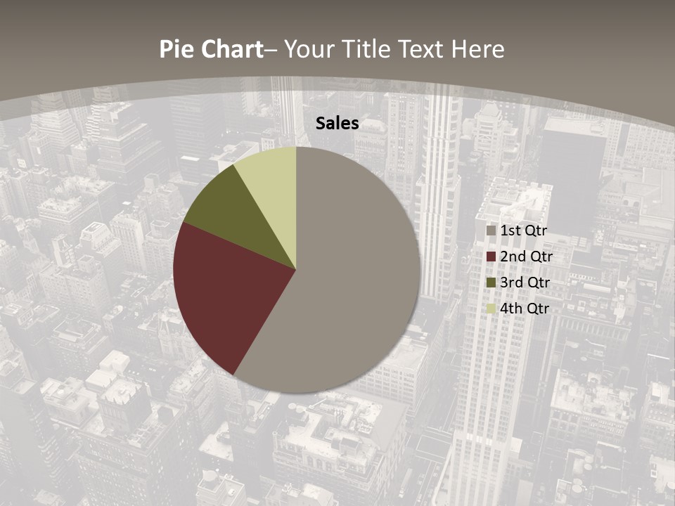An Aerial View Of A City In Black And White PowerPoint Template