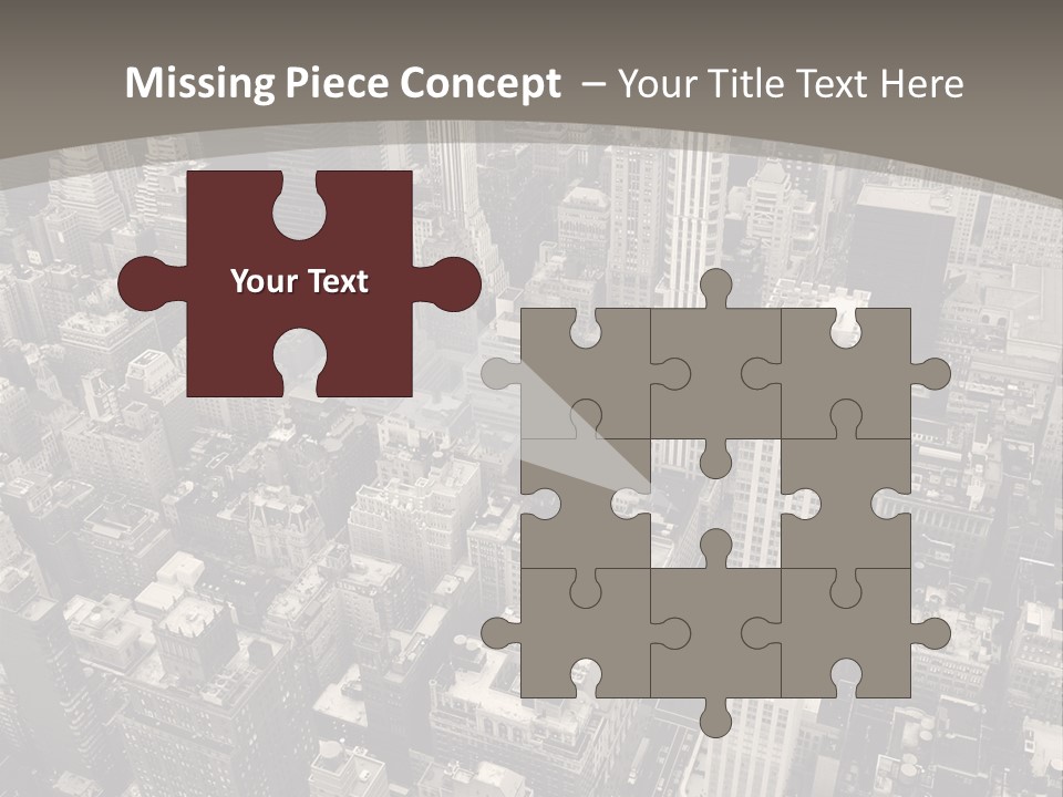 An Aerial View Of A City In Black And White PowerPoint Template