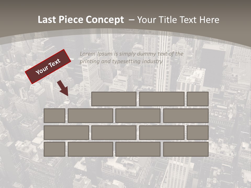 An Aerial View Of A City In Black And White PowerPoint Template