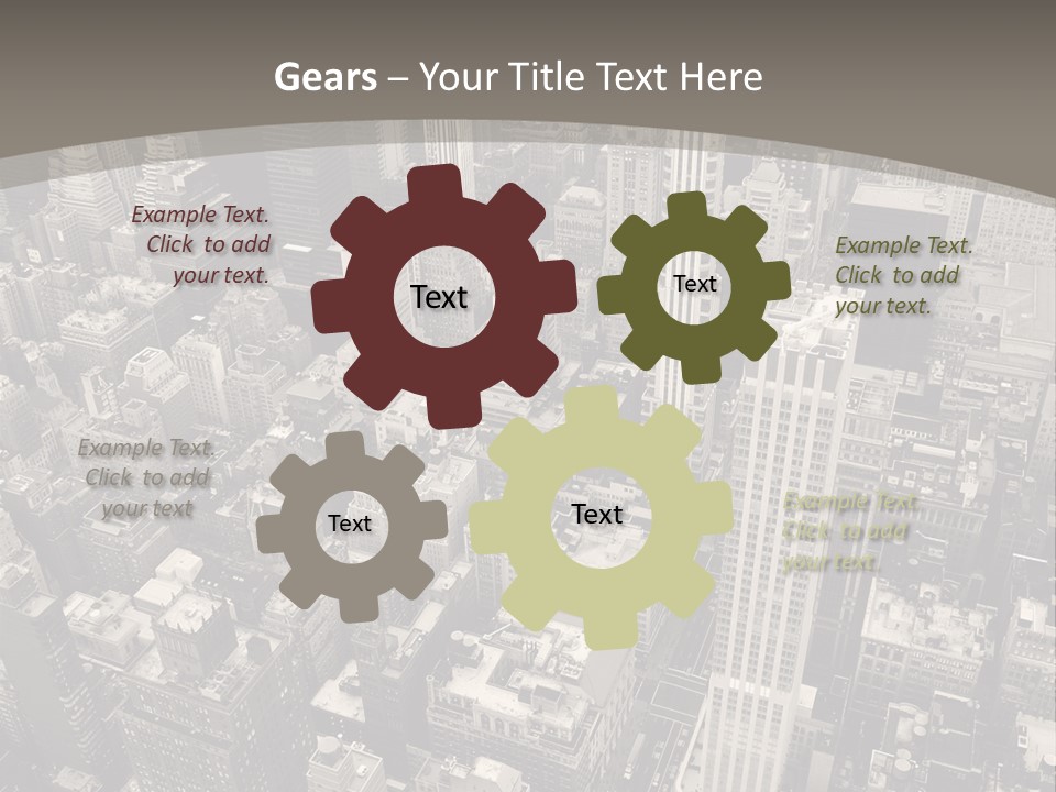 An Aerial View Of A City In Black And White PowerPoint Template