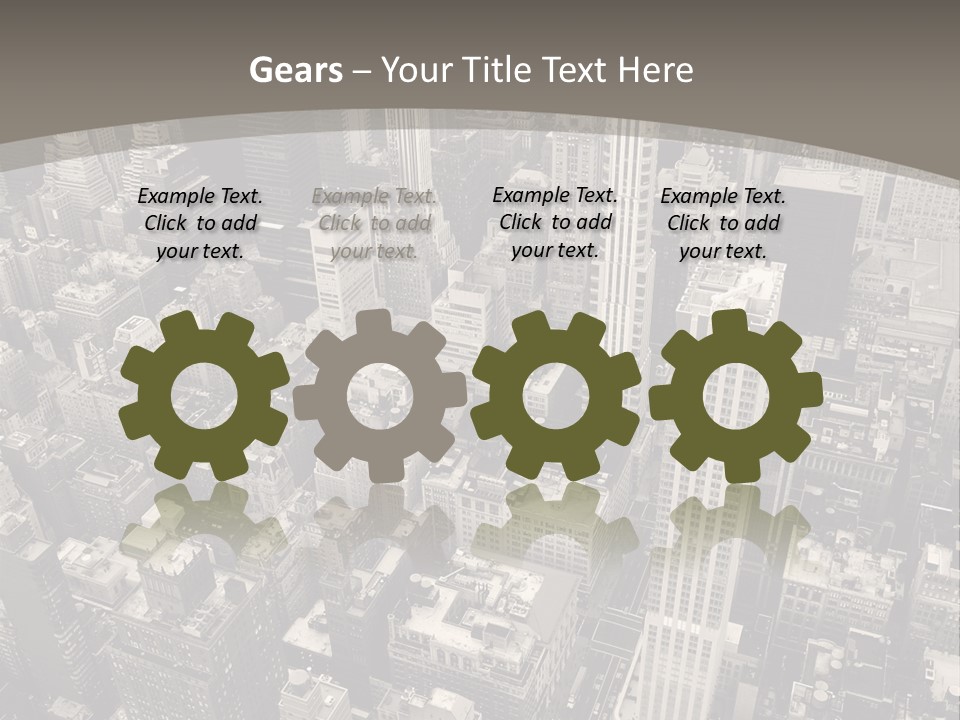 An Aerial View Of A City In Black And White PowerPoint Template