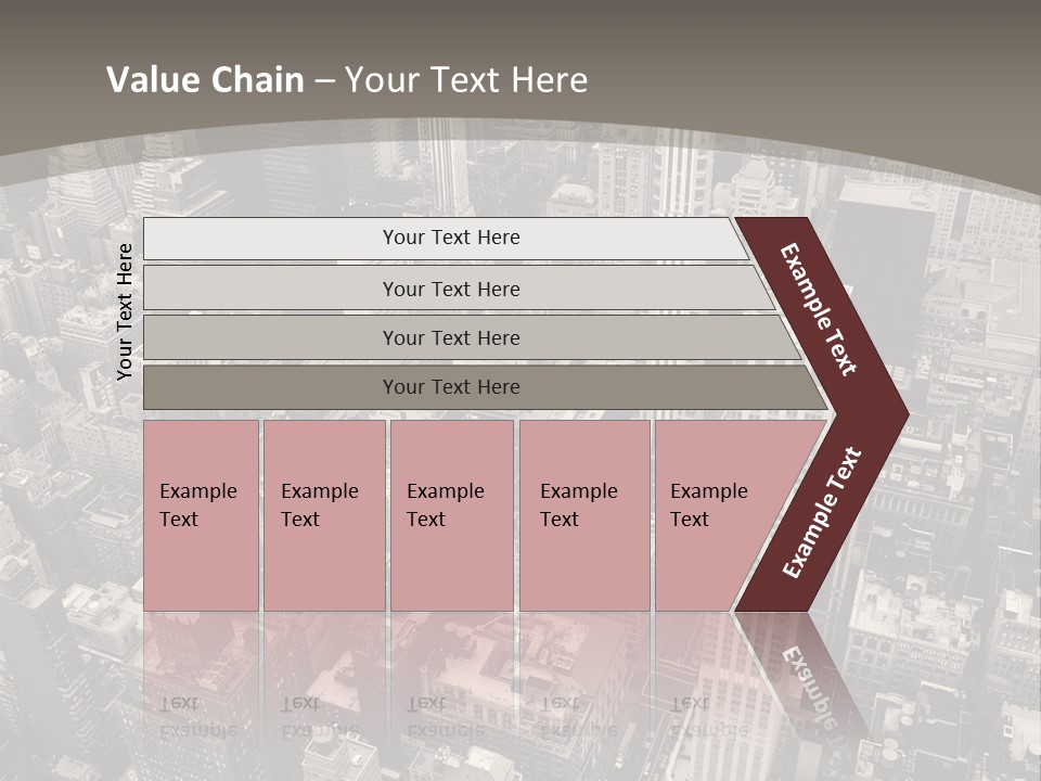 An Aerial View Of A City In Black And White PowerPoint Template