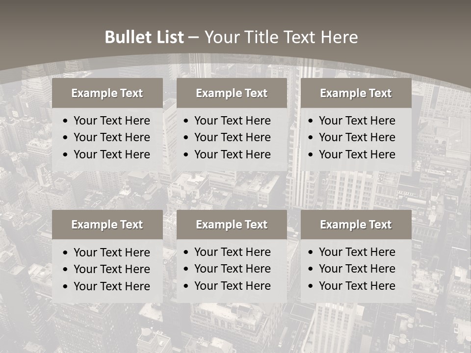 An Aerial View Of A City In Black And White PowerPoint Template