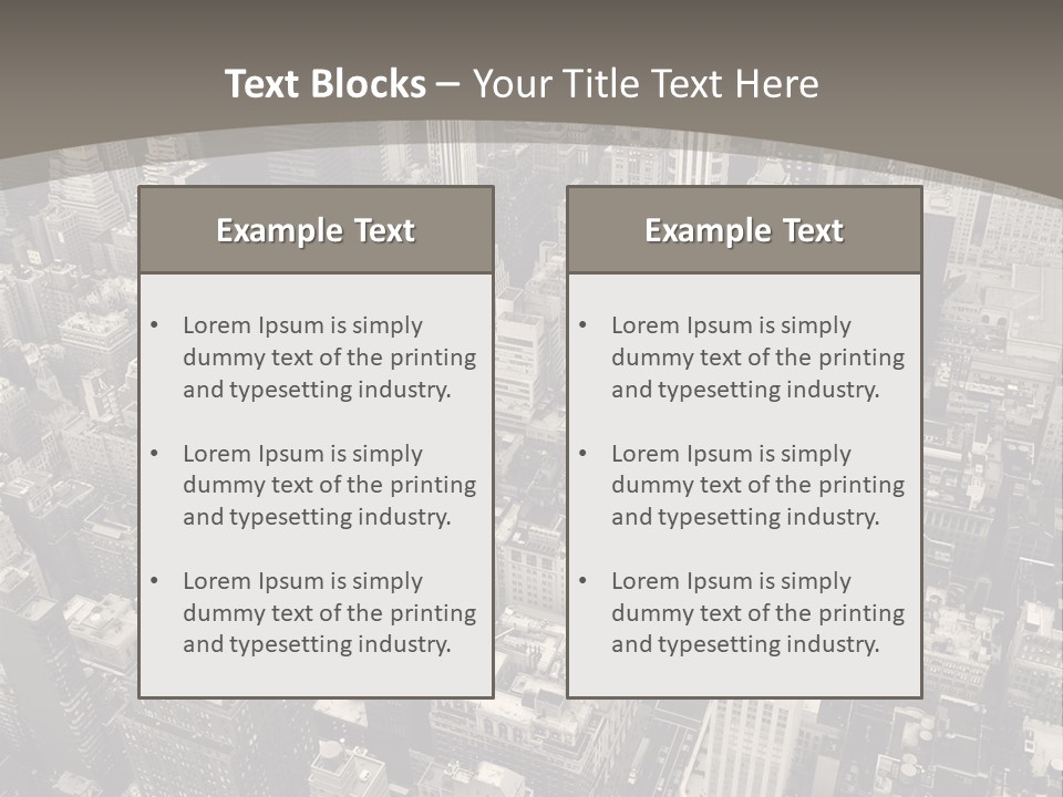 An Aerial View Of A City In Black And White PowerPoint Template