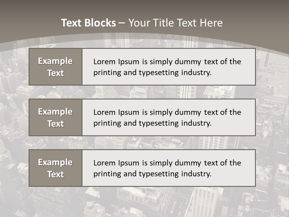 An Aerial View Of A City In Black And White PowerPoint Template