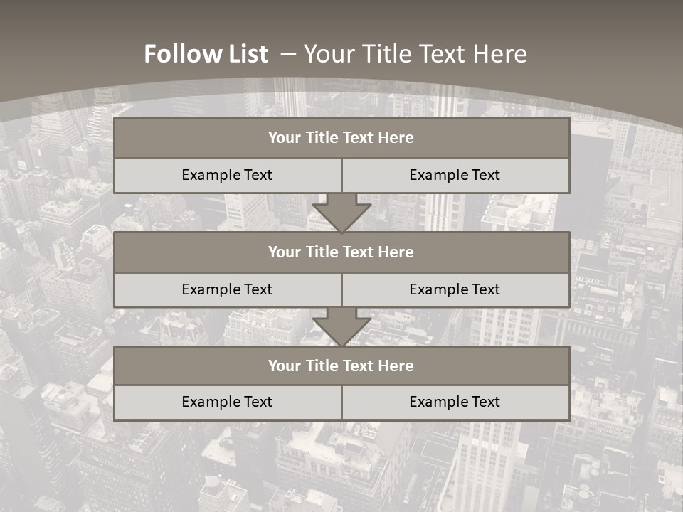 An Aerial View Of A City In Black And White PowerPoint Template