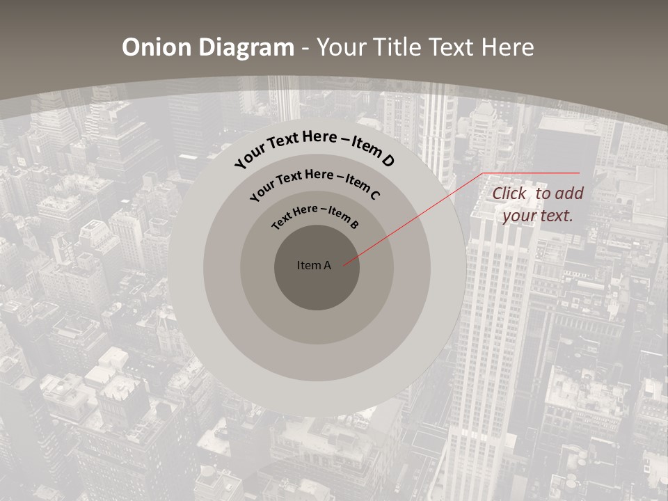 An Aerial View Of A City In Black And White PowerPoint Template