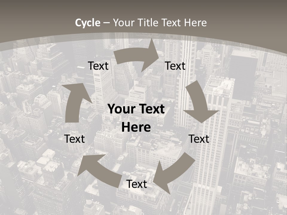 An Aerial View Of A City In Black And White PowerPoint Template