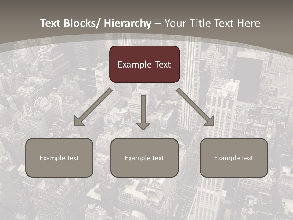 An Aerial View Of A City In Black And White PowerPoint Template