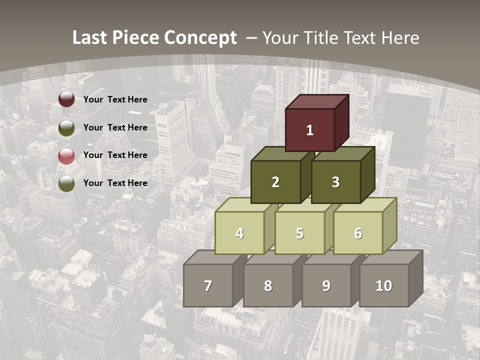 An Aerial View Of A City In Black And White PowerPoint Template