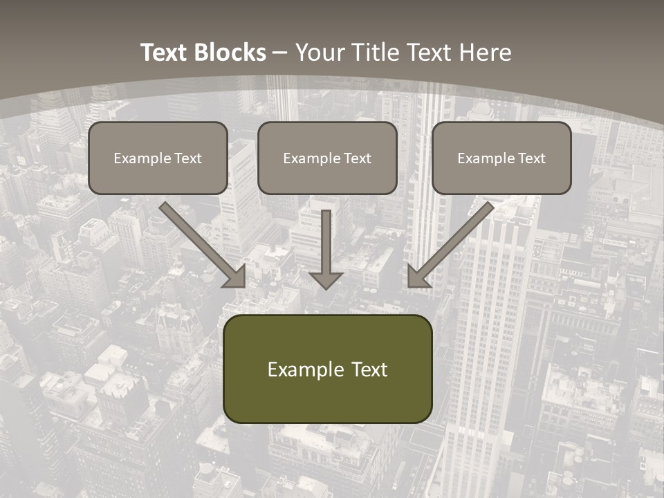 An Aerial View Of A City In Black And White PowerPoint Template