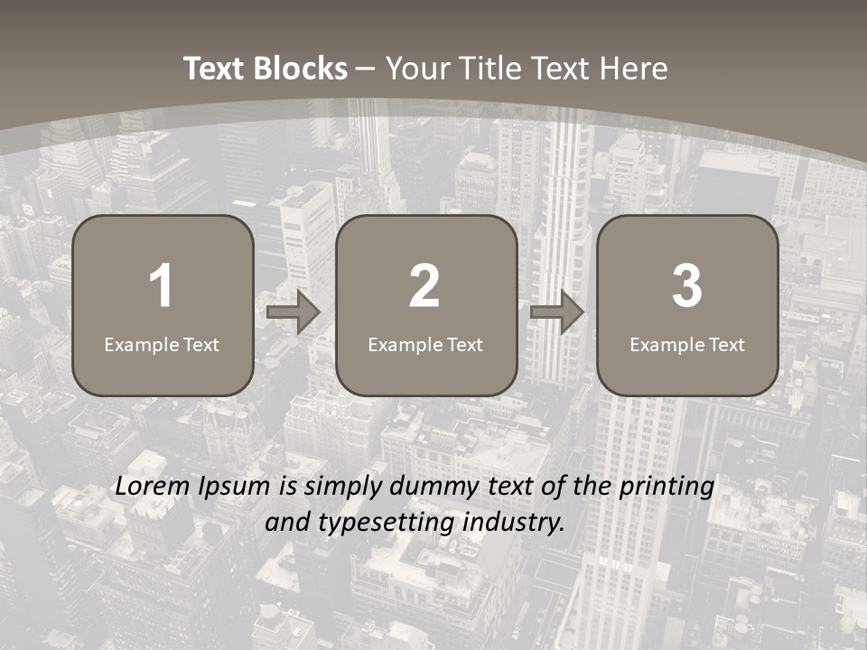 An Aerial View Of A City In Black And White PowerPoint Template