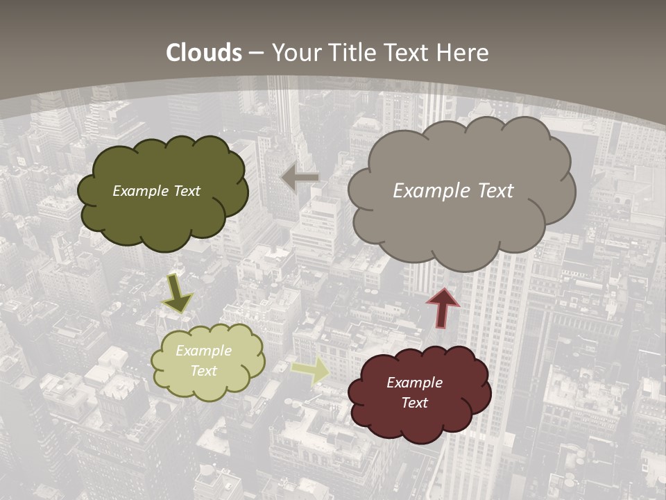 An Aerial View Of A City In Black And White PowerPoint Template