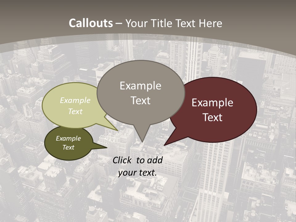 An Aerial View Of A City In Black And White PowerPoint Template