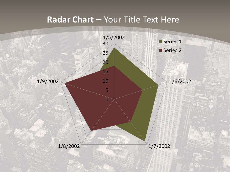 An Aerial View Of A City In Black And White PowerPoint Template