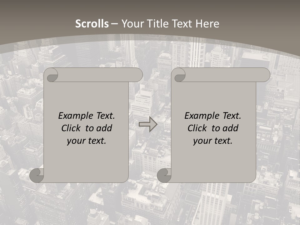 An Aerial View Of A City In Black And White PowerPoint Template