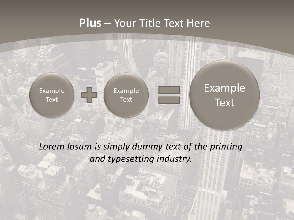 An Aerial View Of A City In Black And White PowerPoint Template