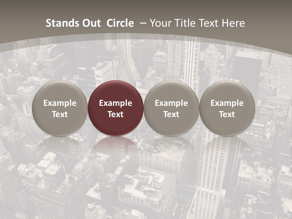 An Aerial View Of A City In Black And White PowerPoint Template