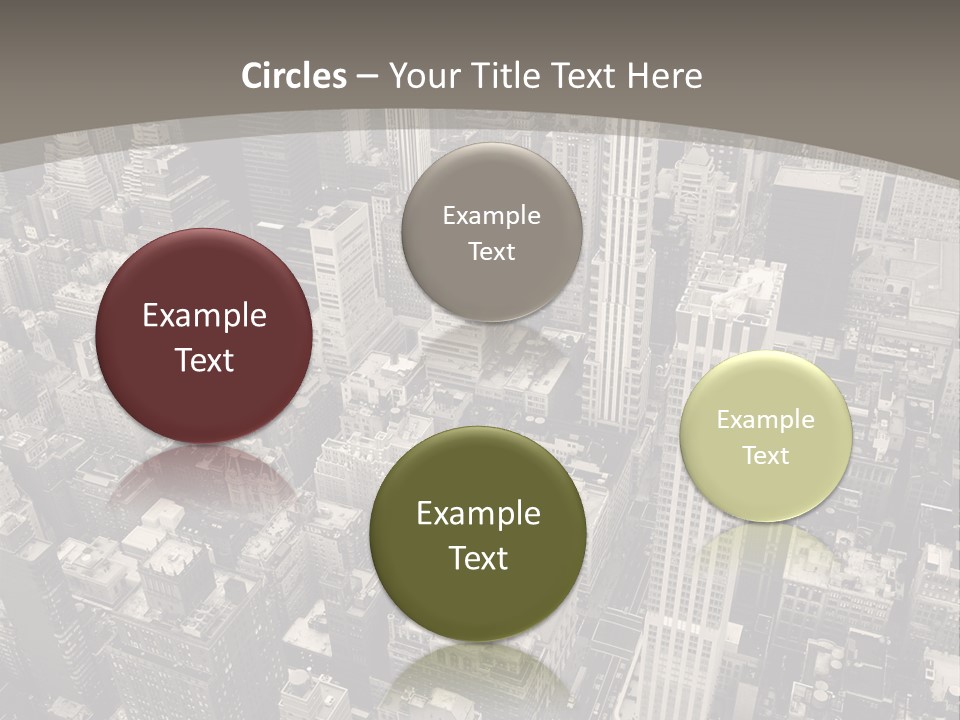 An Aerial View Of A City In Black And White PowerPoint Template