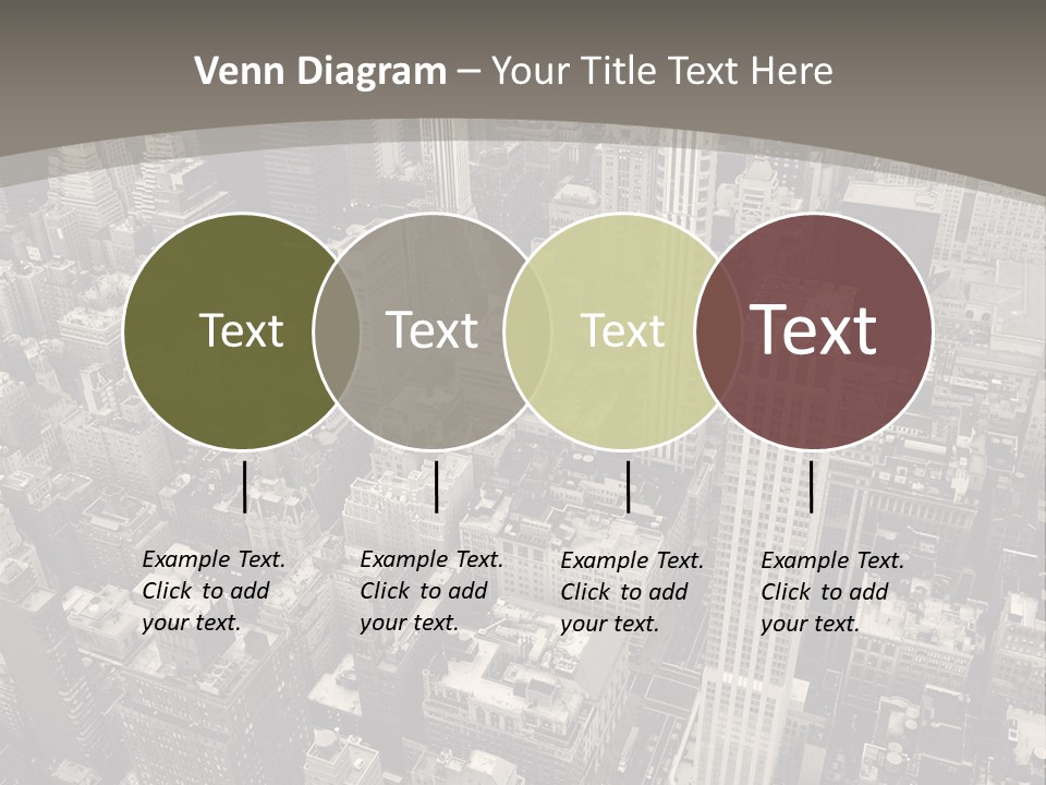 An Aerial View Of A City In Black And White PowerPoint Template