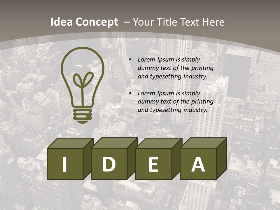 An Aerial View Of A City In Black And White PowerPoint Template