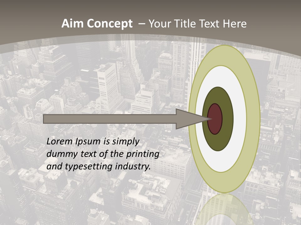 An Aerial View Of A City In Black And White PowerPoint Template