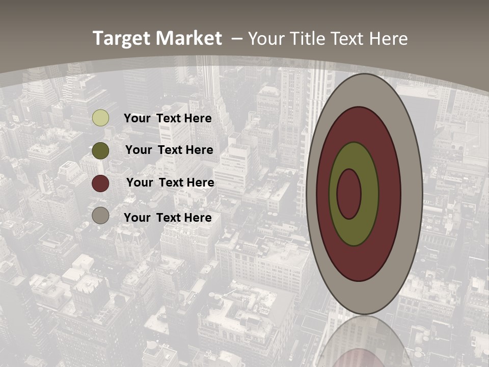 An Aerial View Of A City In Black And White PowerPoint Template