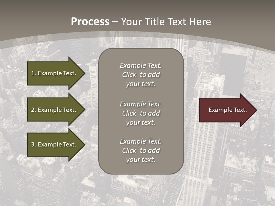 An Aerial View Of A City In Black And White PowerPoint Template