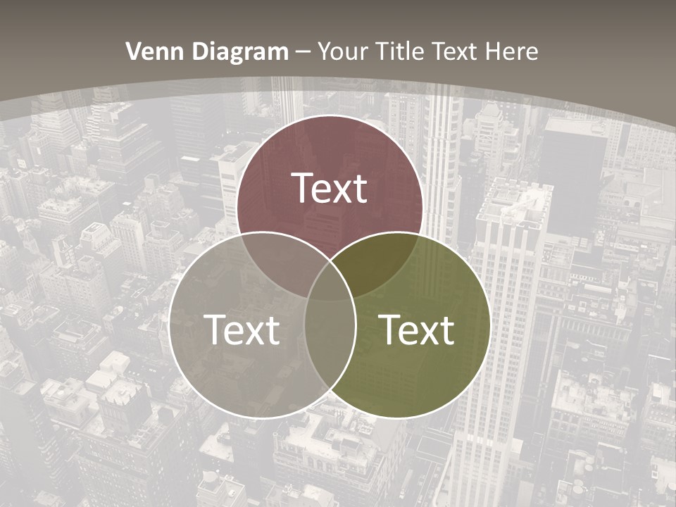 An Aerial View Of A City In Black And White PowerPoint Template