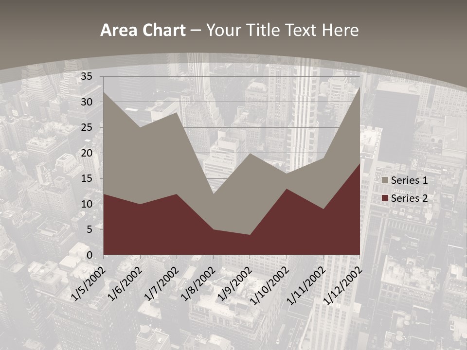 An Aerial View Of A City In Black And White PowerPoint Template