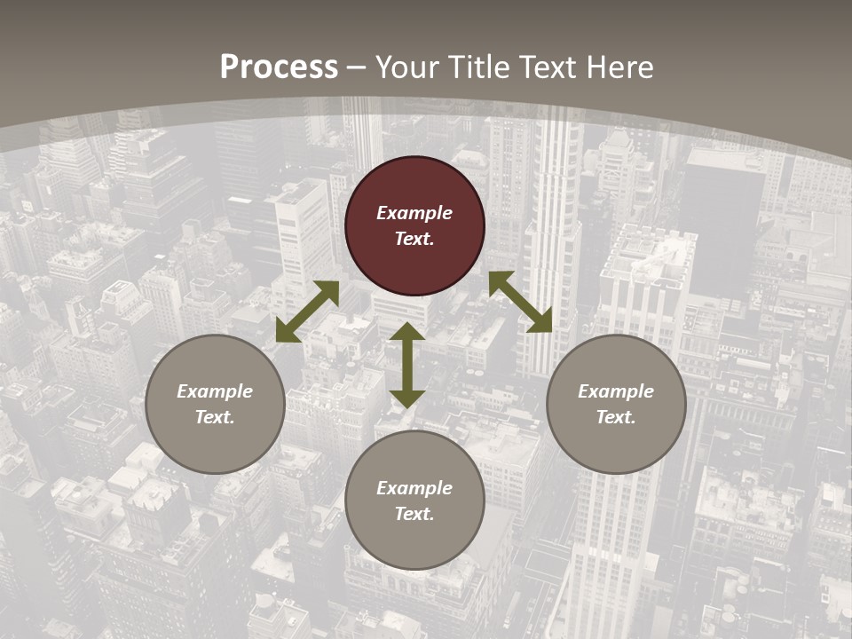 An Aerial View Of A City In Black And White PowerPoint Template