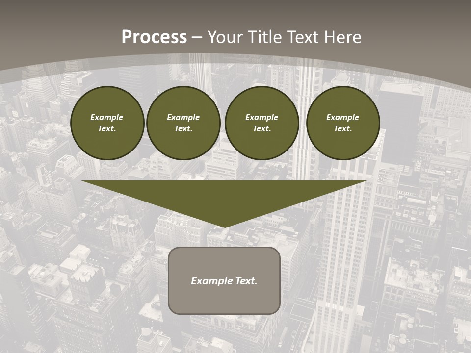 An Aerial View Of A City In Black And White PowerPoint Template
