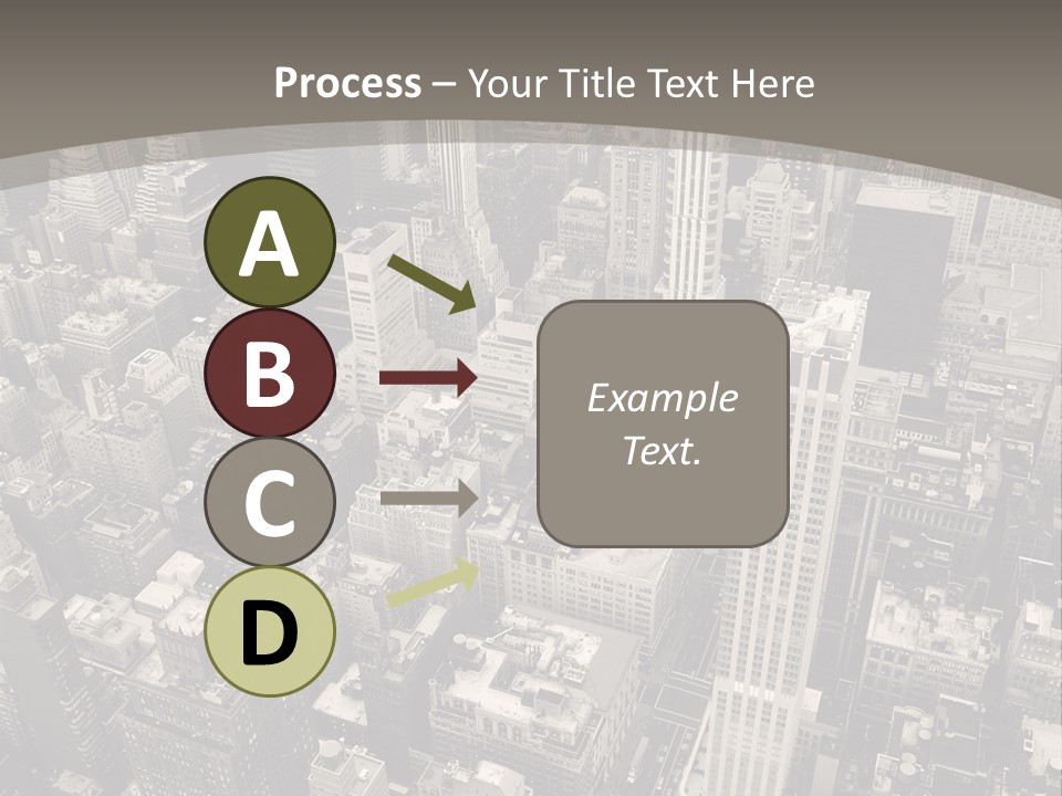 An Aerial View Of A City In Black And White PowerPoint Template