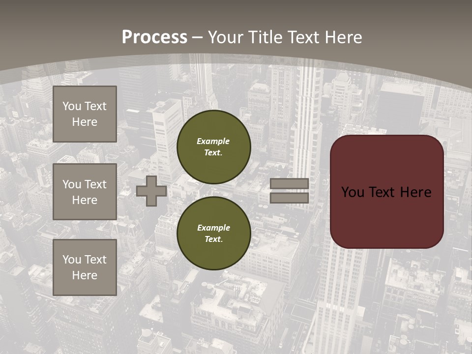 An Aerial View Of A City In Black And White PowerPoint Template