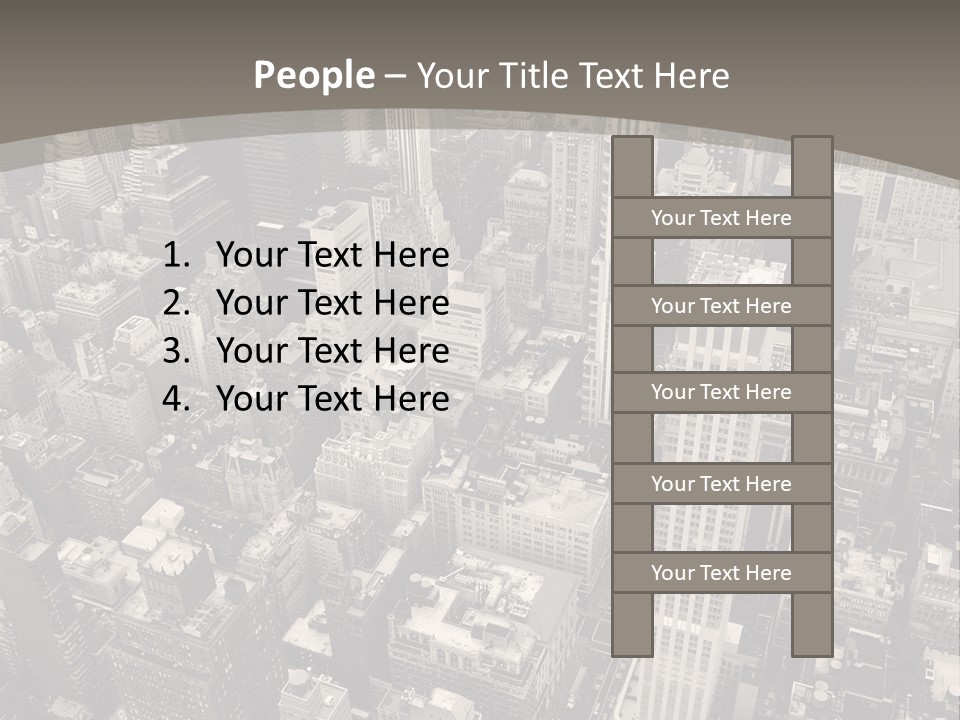 An Aerial View Of A City In Black And White PowerPoint Template