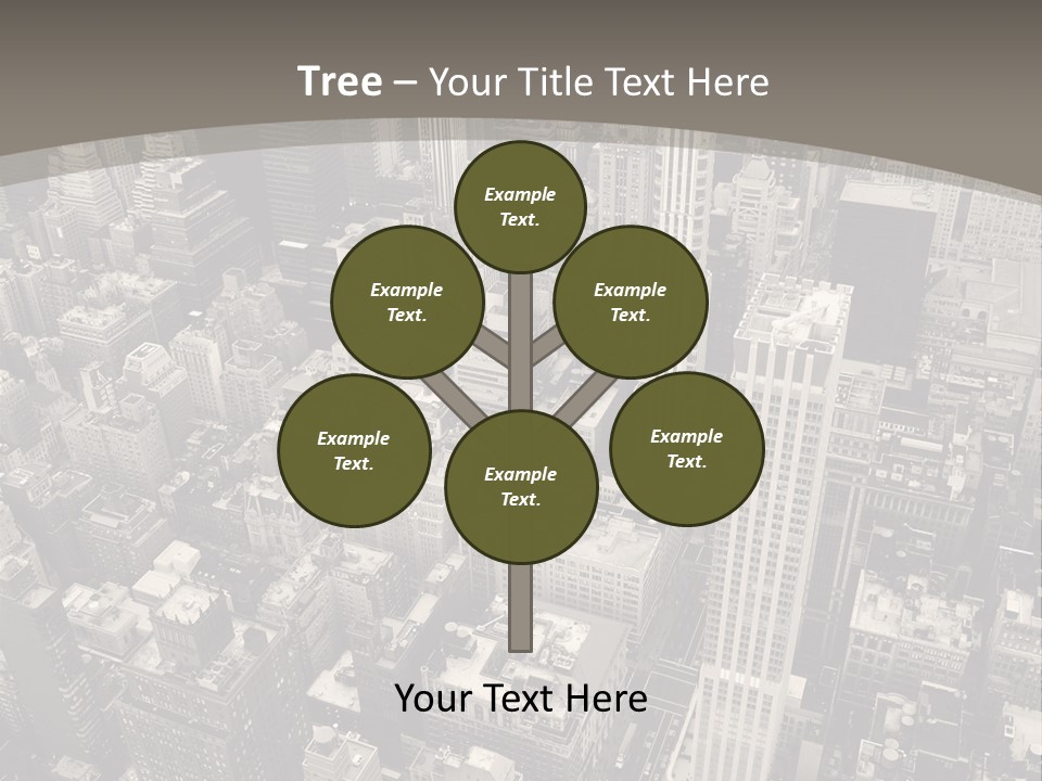 An Aerial View Of A City In Black And White PowerPoint Template