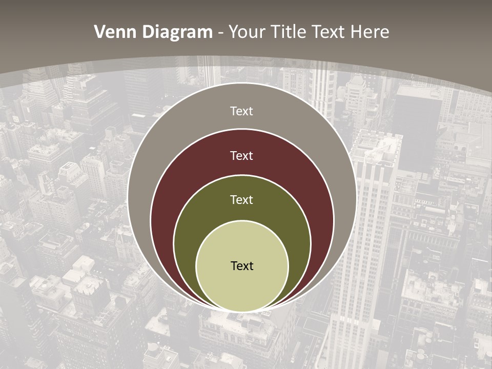 An Aerial View Of A City In Black And White PowerPoint Template