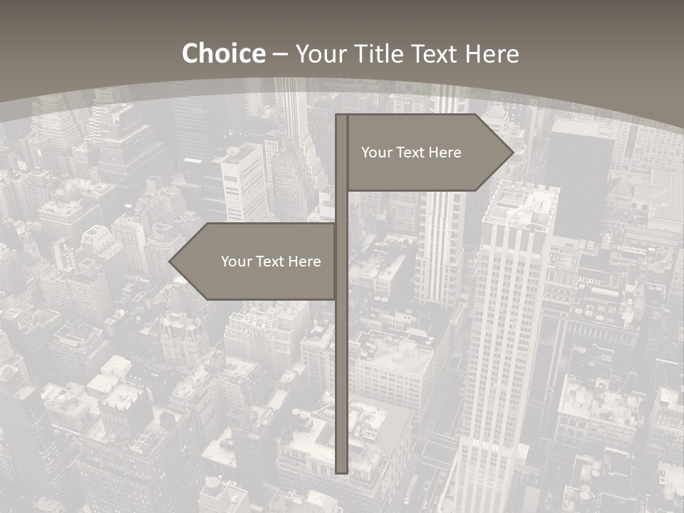 An Aerial View Of A City In Black And White PowerPoint Template