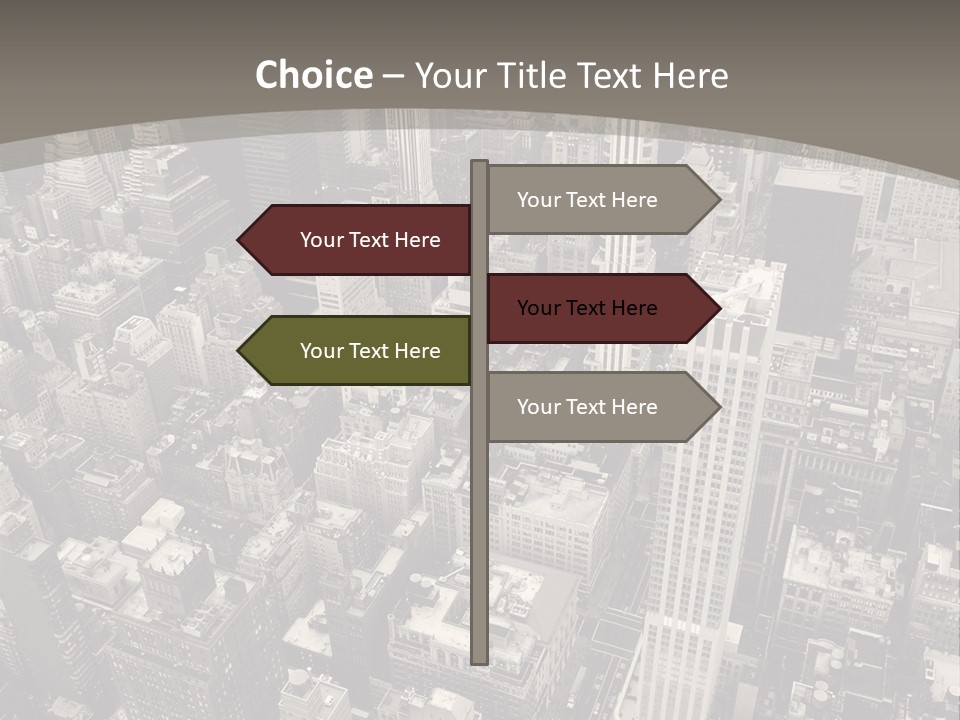 An Aerial View Of A City In Black And White PowerPoint Template