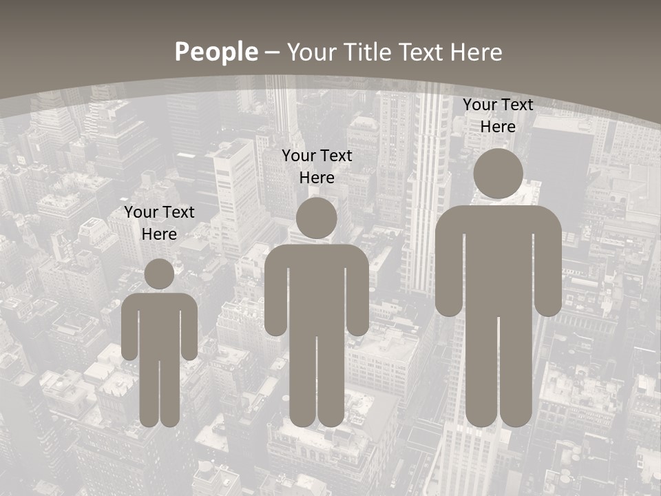 An Aerial View Of A City In Black And White PowerPoint Template