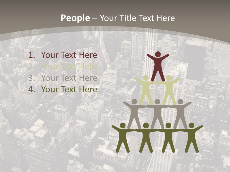 An Aerial View Of A City In Black And White PowerPoint Template