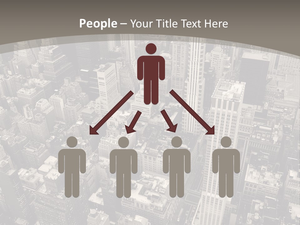 An Aerial View Of A City In Black And White PowerPoint Template