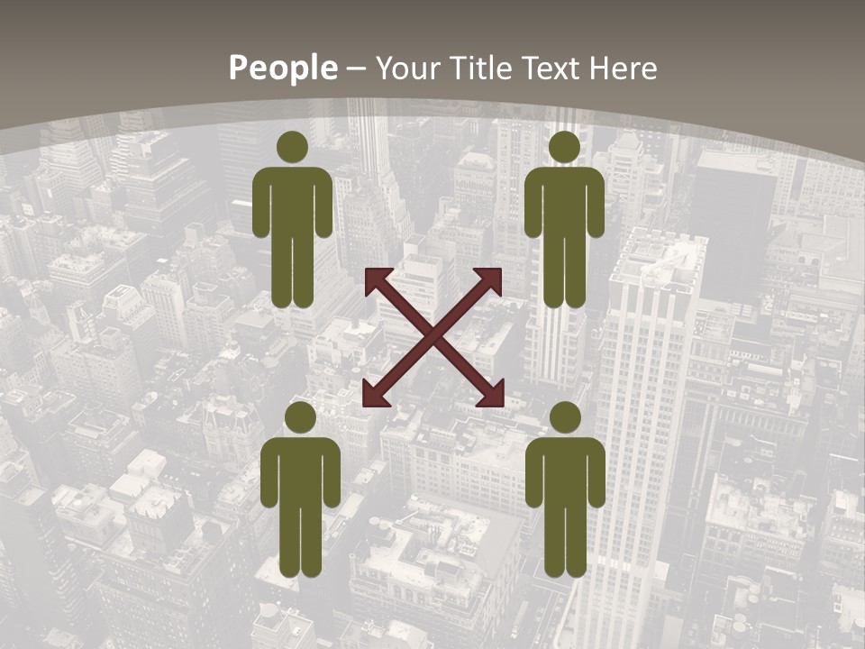 An Aerial View Of A City In Black And White PowerPoint Template