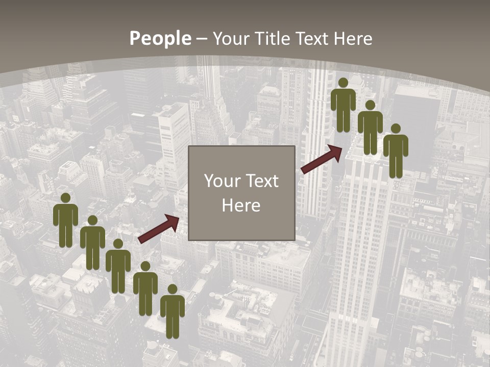 An Aerial View Of A City In Black And White PowerPoint Template