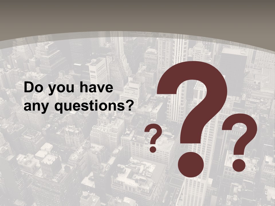 An Aerial View Of A City In Black And White PowerPoint Template